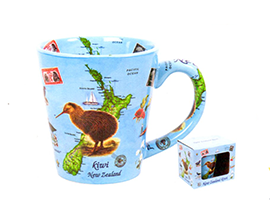 Kiwi Map Latte Mug - MUG107