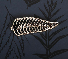 New Zealand Fern Lapel Badges - 163B SET of 5