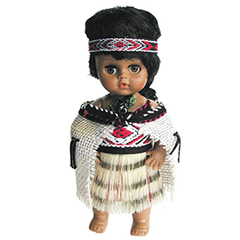 Maori Wahine Doll With Cloak Boxed  - 19