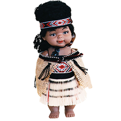 Maori Wahine Doll With Cloak & Baby Boxed  - 36