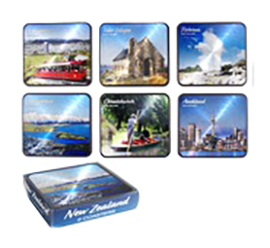 NZ Places Metallic Coasters - DC948