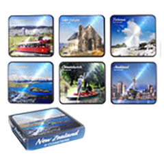 NZ Places Metallic Coasters - DC948