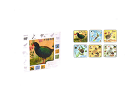 New Zealand Birds & Maps Foil Coasters - COAS44