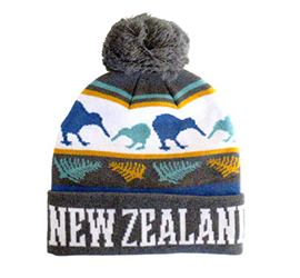 Kiwi Ferns Pom Pom Beanie - CA1259