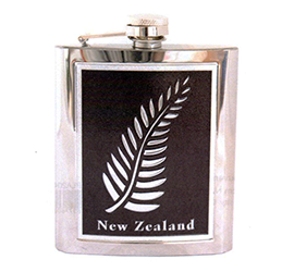 New Zealand Fern Stainless Steel Hip Flask - MISC61