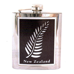 New Zealand Fern Stainless Steel Hip Flask - MISC61