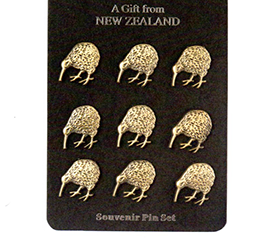 NZ Kiwis Lapel Badges - B29 SET of 9