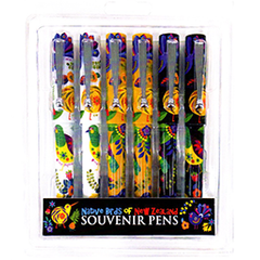 Retro Birds Pens - 40181 Pack of 6