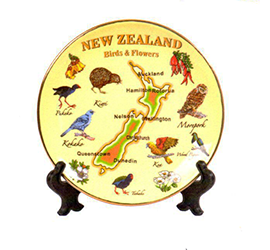 NZ Birds & Flowers Plate - PLA432