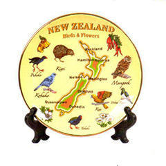 NZ Birds & Flowers Plate - PLA432