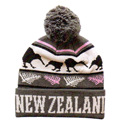 Kiwi Ferns Pom Pom Beanie - CA1262